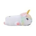 thumbnail image 5 of Unicorn Youth White Plush Slippers-Small, 5 of 6