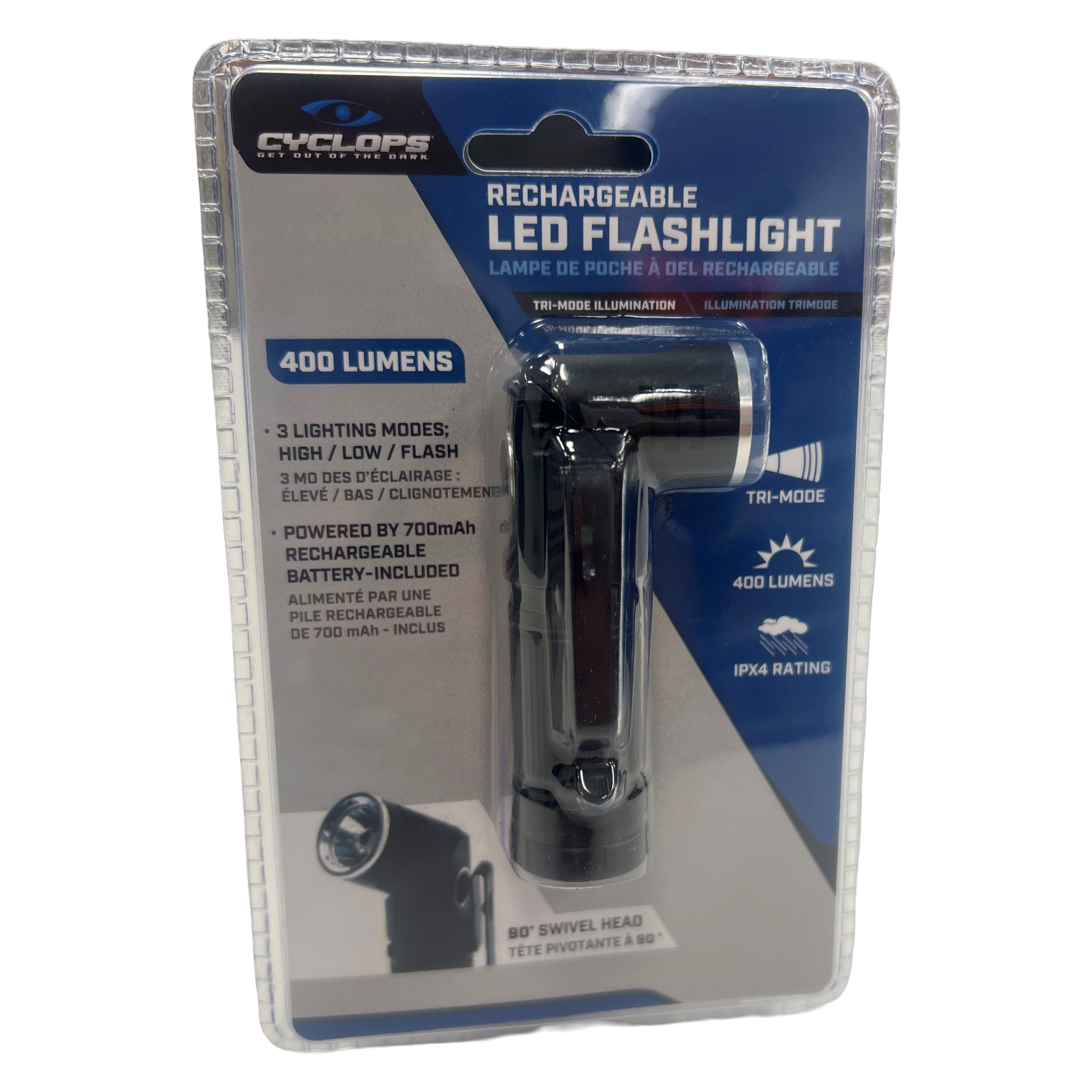 cyclops 400 lumen rechargeable swivel head flashlight Flex Flashlight/Swivel Head/Rechargeable Tools & Home Improvement ensuring brilliant illumination for a wide range of activities Cyclops Cyc-flx400 400 Lumen Rechargable