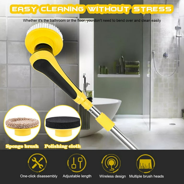 1pc Cordless Electric Spin Scrubber,Cleaning Brush Scrubber for Home, –  vacpi