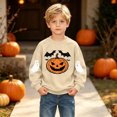 thumbnail image 6 of Qzwdhjm Girls Halloween Sweatshirt Cute Ghost Printed Crewneck Sweatshirts Long Sleeve Fleece Lined Pullover Tops for Halloween Party 2-15Y, 6 of 9