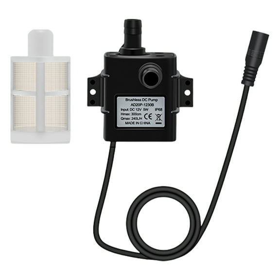 DC12V Brushless Motor Water Pump with Filter Solar Small Submersibles Water Pump 240L/H Aquarium Fish Tanks Pump Low Noise