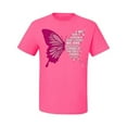 thumbnail image 2 of Wild Bobby Being Strong Is The Only Option We Have Butterfly Breast Cancer Awareness Men Tee, Neon Pink, 4X-Large, 2 of 6