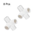 thumbnail image 3 of Conector de 4 vías Uxcell de 3/4" para muebles, acoplamiento de tubería de grado de construcción, blanco, 3 of 7