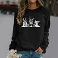 thumbnail image 1 of Tenue d'Hiver Mode Décontractée pour Femmes Hauts Mignons Imprimés en Peluche Col Rond Chandails en Molleton Sans Capuche Tenues Tendance pour Femmes 2023 en Liquidation, 1 of 4