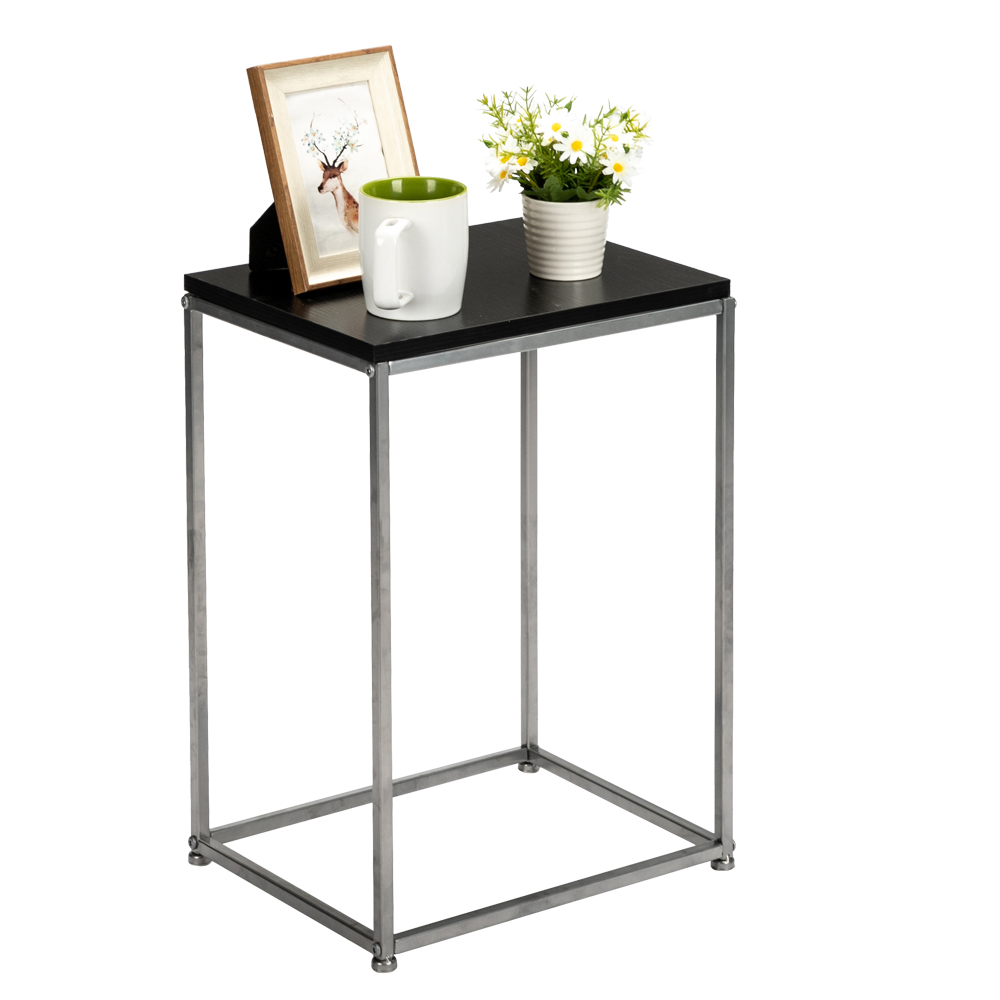 Kshioe Metal Side Table End Table Single Layer Snack Table, Gray - image 4 of 6