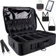 thumbnail image 1 of XL Grande Estuche de Maquillaje de Viaje 3 Capas - Con Espejo, Bolsa de Cosmético Impermeable con Divisor Ajustable, Gran Capacidad Organizador de Maquillaje Impermeable (Grande Negro), 1 of 4
