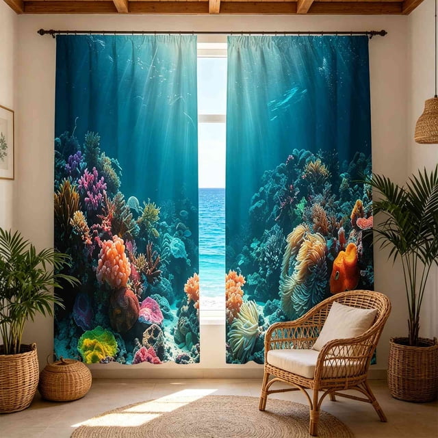 EGNMCR Trendy Printed Patterns With A Strong Decorative Look Light Blocking Curtains For Dorm Rooms Polyester Curtains