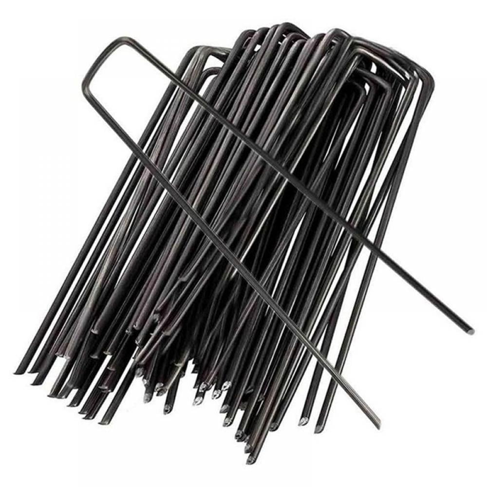 Garden Landscape Staples, 6 Inch 11 Gauge Galvanized Garden Stakes