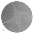thumbnail image 2 of Round Wool Rug Gray 8x8, for Dining Room, Hallway, Hand-Tufted, Geometric Rugs, 2 of 6