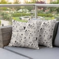 thumbnail image 4 of Beige Farm Chicken Pillow Covers 2 Pack Country Farmhouse Black White Rooster Chick Eggs Pillowcase Waterproof Outdoor Throw Pillow Cover for Patio Garden Square Cushion 26”x26”, 4 of 9