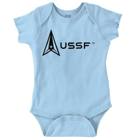 

USSF Classic US Space Force Logo Romper Boys or Girls Infant Baby Brisco Brands 12M
