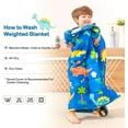 thumbnail image 4 of Anjee Kids Weighted Blanket 3lbs, All-Natural 100% Cotton Heavy Blanket with Glass Beads, All-Season Use for Relaxation, Blue Dinosaur 36" x 48", 4 of 11