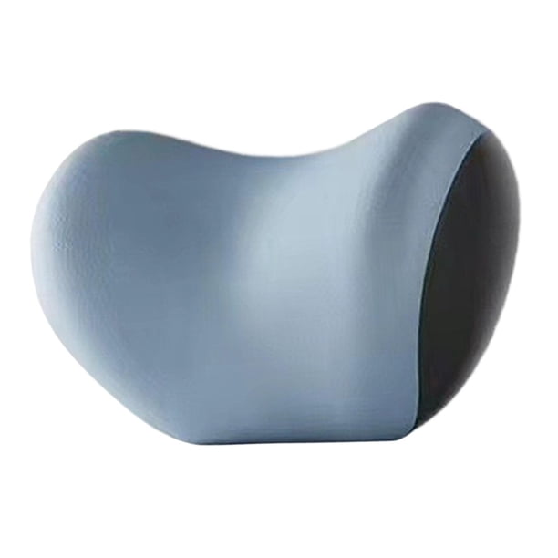 Almohada para el cuello del coche, cojín para reposacabezas, espuma viscoelástica, soporte para el cuello transpirable para viajes, dormitorio, cama Azul