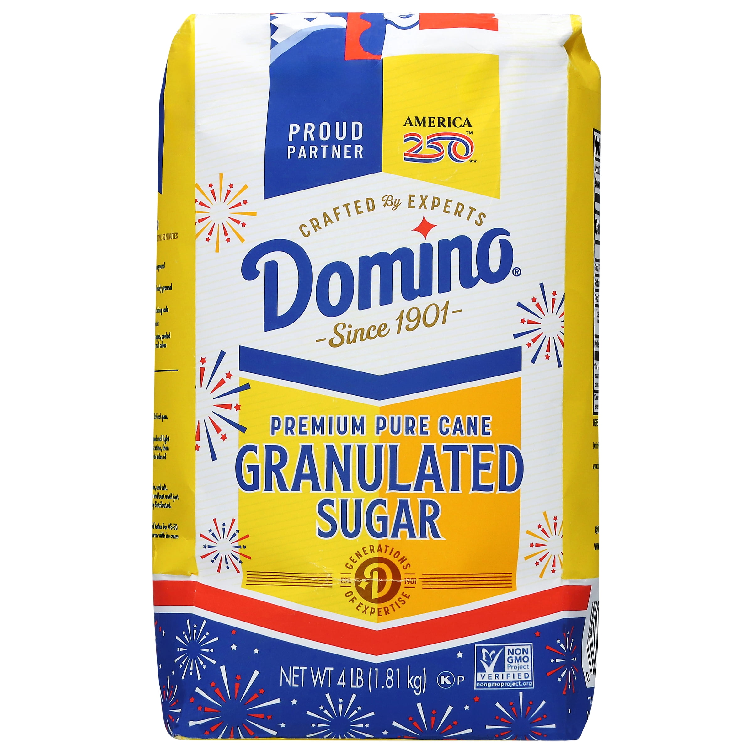(10 pack) Domino Pure Cane Sugar, 4 lb Bag, Summer Baking, Cakes, Cookies, Limited Edition