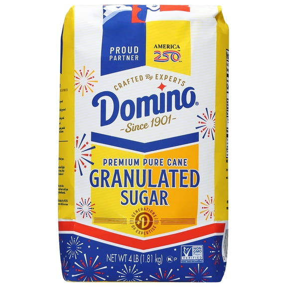 Domino Pure Cane Sugar, 4 lb Bag, Summer Baking, Cakes, Cookies, Limited Edition