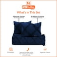 thumbnail image 4 of SGI Bedding 3 Piece Cotton Diamond Ruffle Duvet Cover Navy Blue Solid 600TC Full, 4 of 8