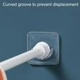 thumbnail image 3 of Less Than 5 Hooks Adhesive Curtain Rod Holder Wall Mounted Shower Curtain Rod Tension Holder Shower Rod Mount Retainer for Wall No Drilling Not Include Shower Curtain Rod 4PCS, 3 of 7