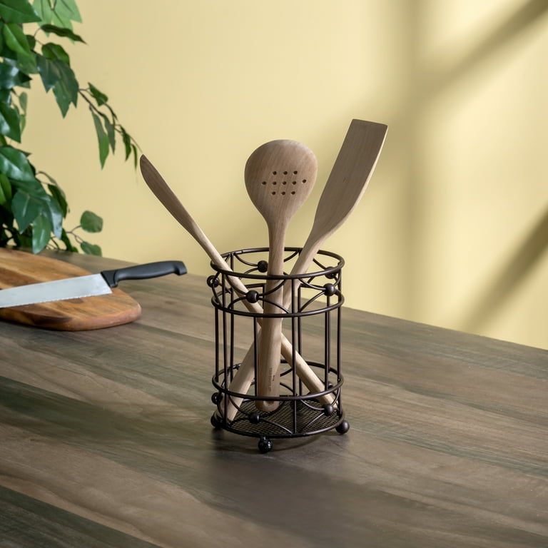 Arbor Oil-Rubbed Bronze Cutlery Holder with Mesh Bottom and Non-Skid Feet Arbor Oil-Rubbed Bronze Cutlery Holder with Mesh Bottom and Non-Skid Feet