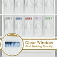 thumbnail image 6 of 6 Pack Bed Sheet Organizers, Foldable Linen Closet Organizers and Storage, Sheets Set Folder Keeper with Window, Queen/King Size, Off-White, 6 of 7