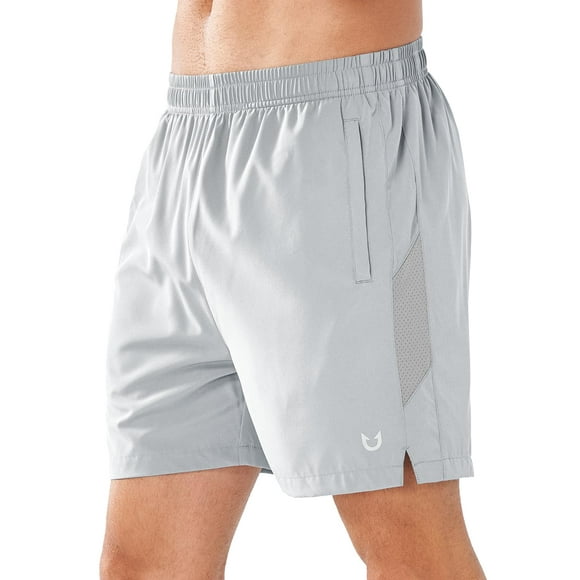 Pantalones cortos deportivos NORTHYARD Running para hombre de 5 pulgadas, gris claro