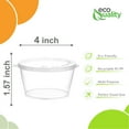 thumbnail image 2 of (600 PACK) 4.5 Oz Leak Proof Portion Cups with Lids - Plastic Condiment Souffle Containers with Attached Hinged Lid - Sauce Cup, Sample Cup, Slime Cup, Jello Shot Cups with Lids, Food Storage, 2 of 6