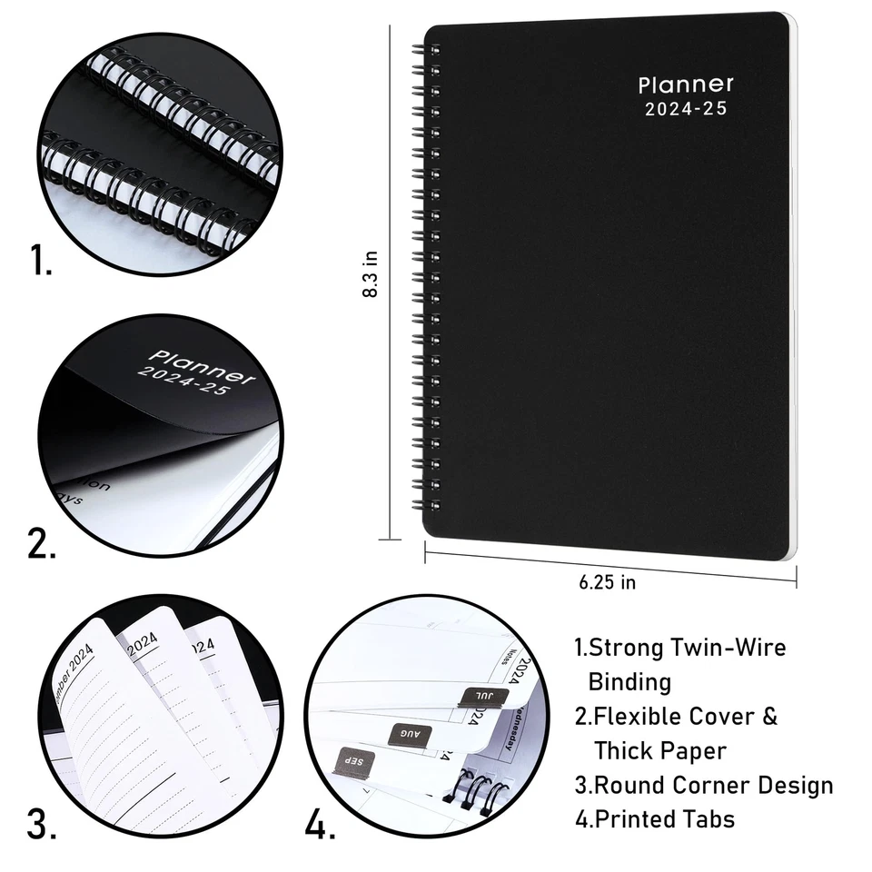 2024-2025 Planner - Weekly & Monthly Academic Planner 2024-2025, From July 20...