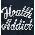 thumbnail image 2 of Health Addict Vegetarian Vegan Diet Womens Fitted Plus Size Graphic Tee Brisco Brands 2X, 2 of 5