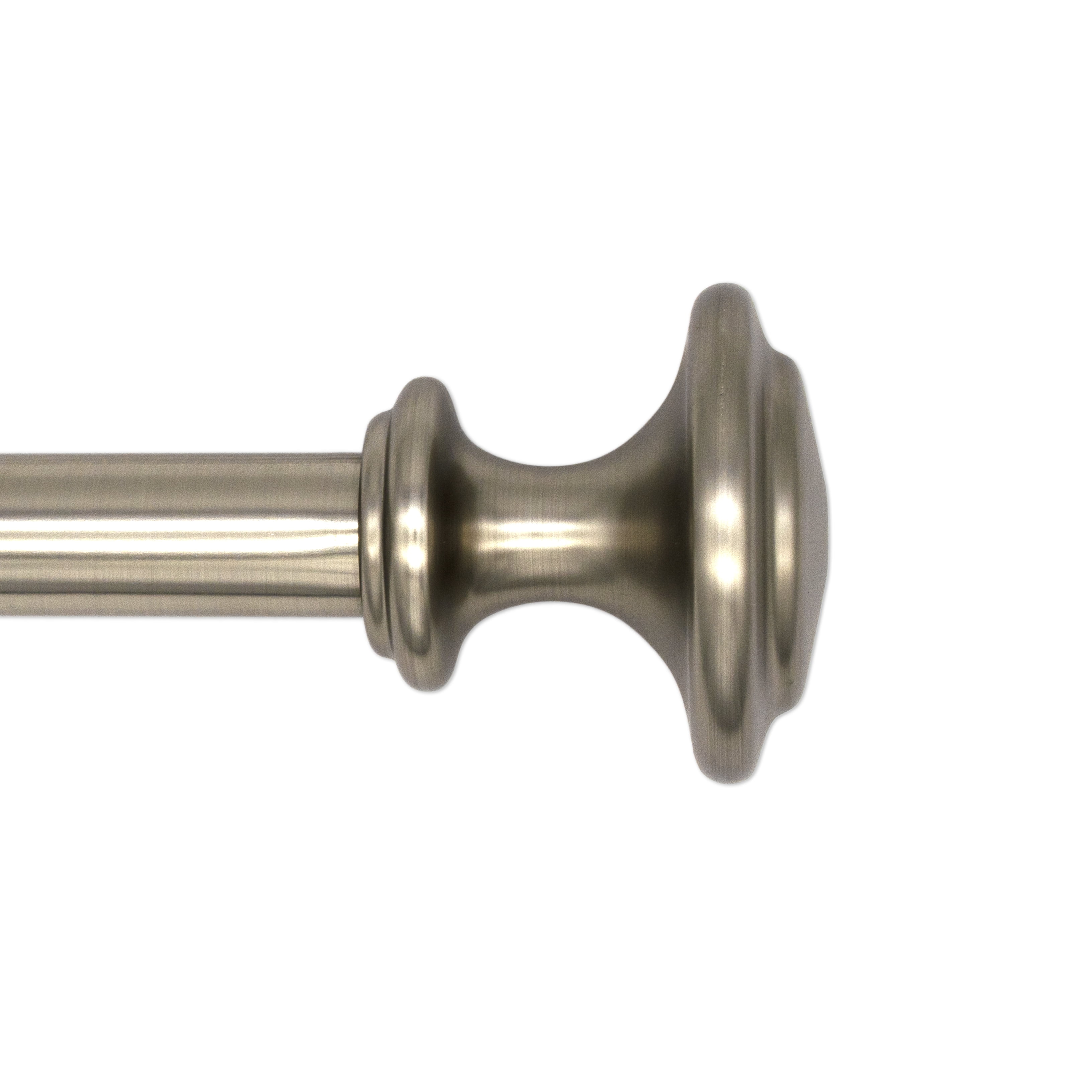 Better Homes & Gardens, Mix & Match, 1' Nickel Plated Knob Curtain Rod Finials, Set of Two