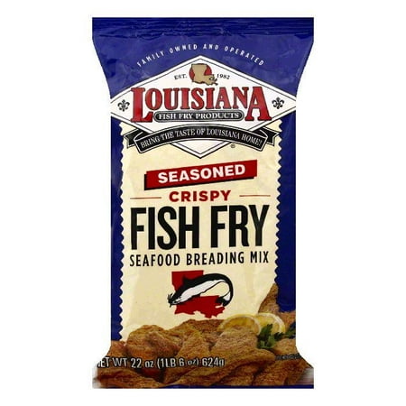 Louisiana Crispy Fish Fry Seafood Breading Mix, 22 OZ (Pack of