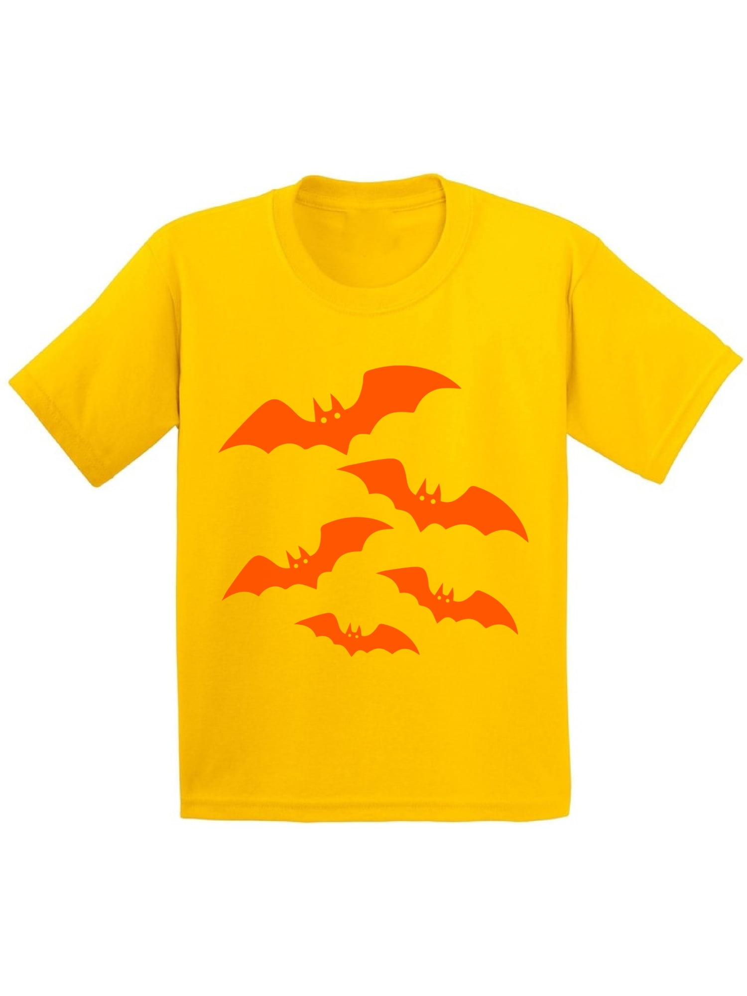 Awkward Styles Orange Bats Tshirt for Kids Halloween Bats Shirt Girls