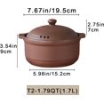 thumbnail image 2 of Natural Terracotta Casserole with Lids Clay Pots for Cooking, Unglazed Earthenware Rice Pots, 2 of 8