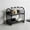 Black, variant on Double Layer Desktop Storage Rack Desk Mini Bookshelf Organizer 2 Tier Hollow Tabletop Shelf For Dormitory Sturdy Desktop Storage Shelf With Minimalist (Black)