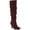 Maroon, variant on INC Womens Gerii Suede Pointed Toe Knee-High Boots Red 7.5 Medium (B,M)