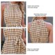 thumbnail image 5 of Vestido a cuadros sin mangas con cuello halter, vestido corto a cuadros con cuello halter sin mangas para mujer Vestido a cuadros con volantes y cuello halter Diseño de vanguardia, 5 of 6