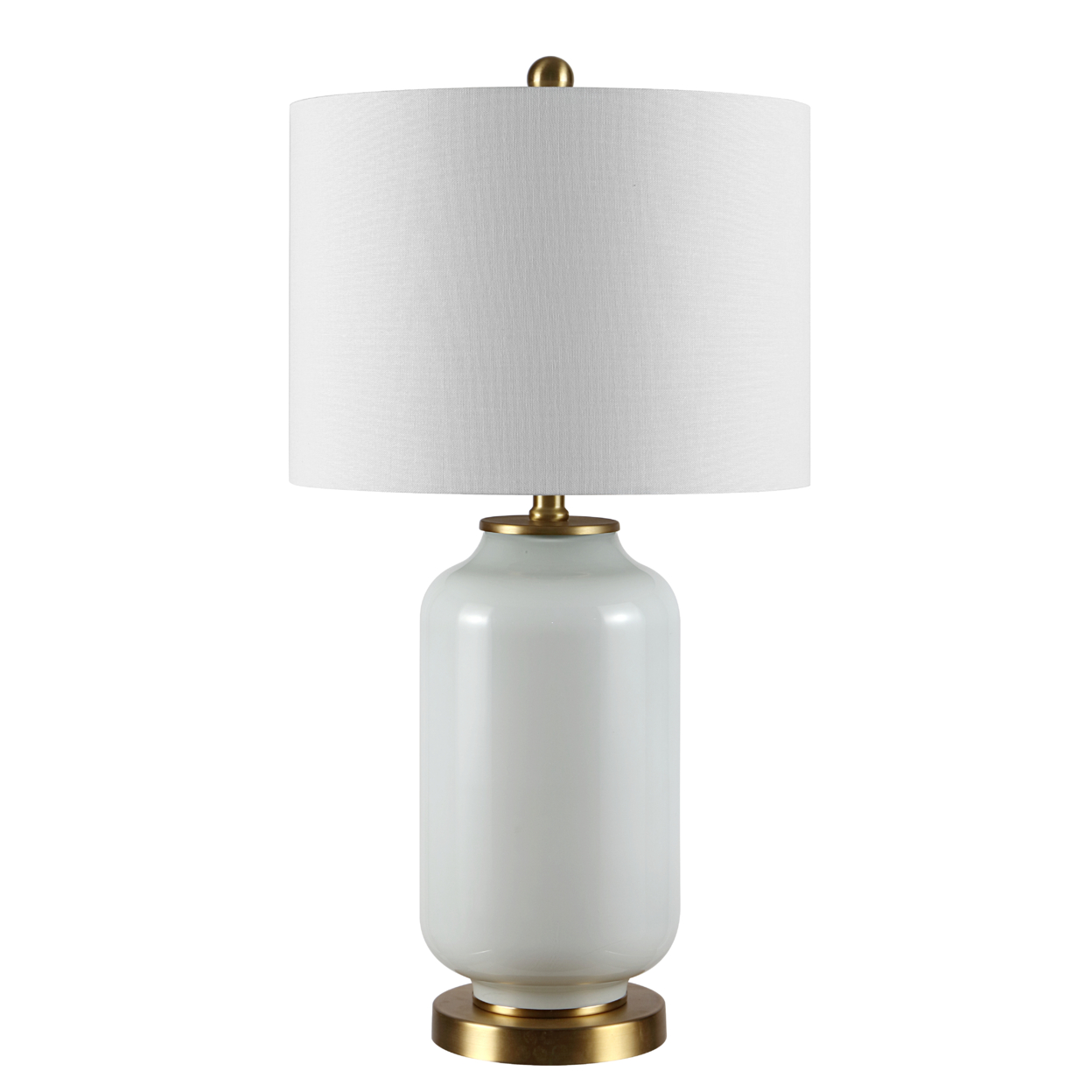 SAFAVIEH Amaia 26 in. Mid-Century Glass Table Lamp, White