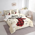 thumbnail image 3 of Manfei Christmas Reindeer Silhouette 7 Pieces Bedding Comforter Set,Merry Xmas Full Bedding Set,Happy New Year Fitted Sheet Flat Sheet For Girls Boys,Super Cozy Room Decor Reversible, 3 of 8