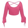 thumbnail image 2 of BellyLady Tribal Belly Dance Yoga Costume Wrap Top-ROSERED, 2 of 5