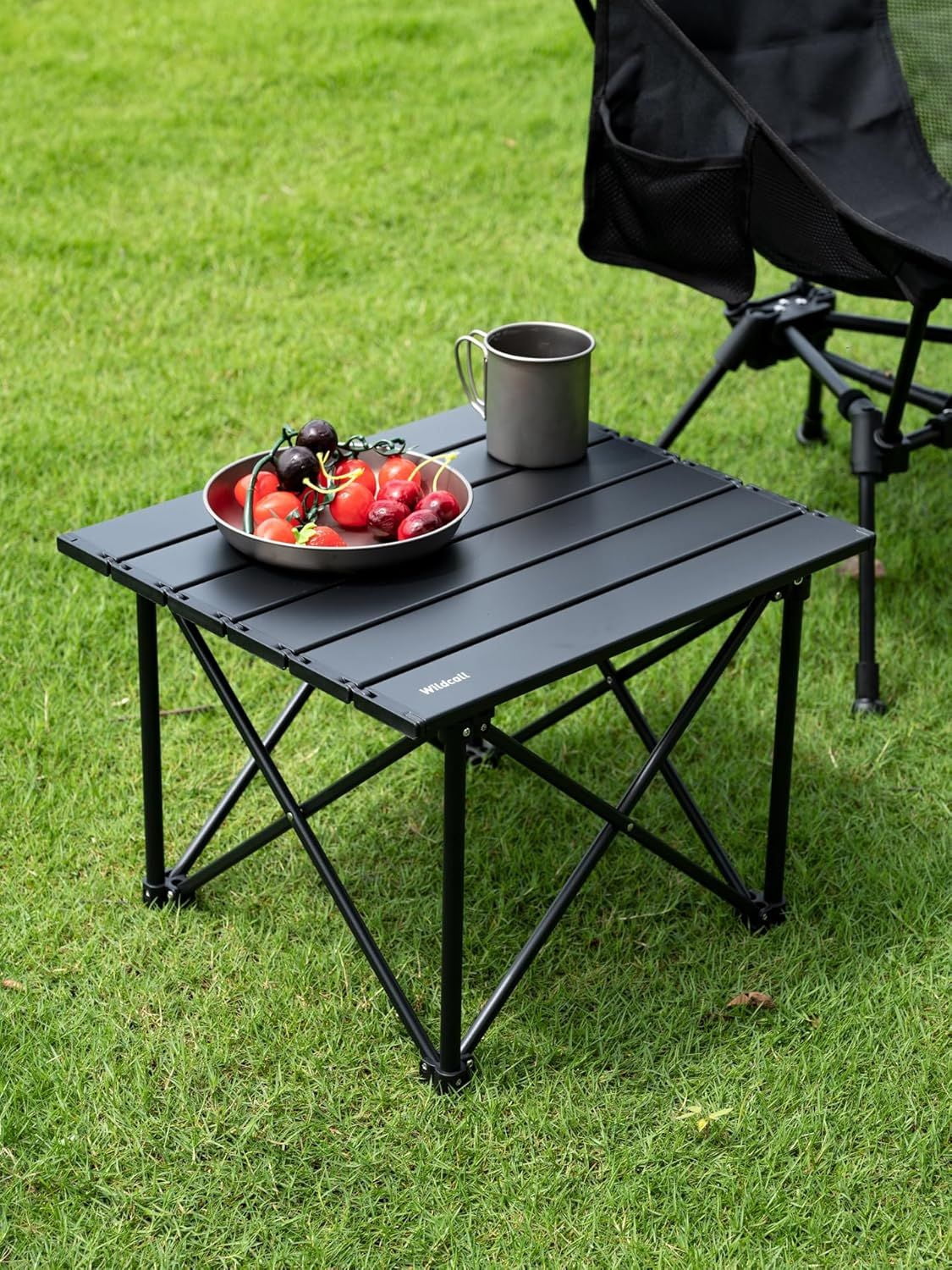Ultralight Foldable Aluminum Camping Table, Triangle Support Structure Heat Waterproof Portable Outdoor Folding Table Supports 88lbs with Carry Bag for Picnic Beach Fishing Backyard