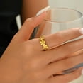 thumbnail image 2 of 18K Gold Plated Adjustable Rings for Women Dainty Plant Flower Olive Leaf Wrap Ring Trendy Friendship Olive Branch Nature Inspired Jewelry, 2 of 6
