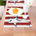 thumbnail image 5 of YFYANG Washable Heat-Resistant Placemats, 70% PVC/30% Polyester, Star Stripes Pattern Kitchen Table Mat, 12" x 18" 6 Pcs, 5 of 6