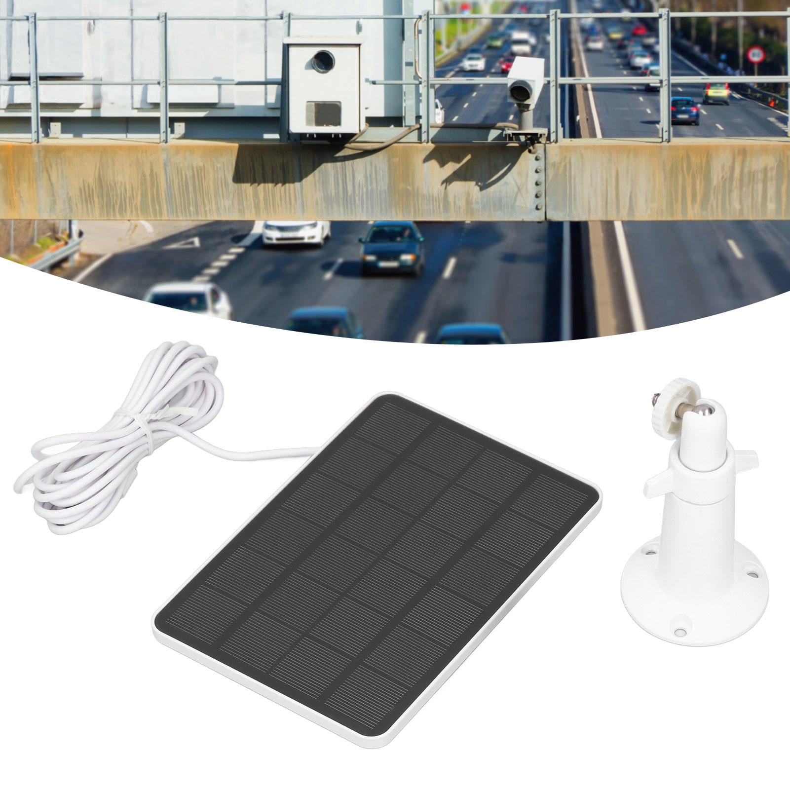 Suodoka Weatherproof 6V 3.3W Solar Panel – Flexible 360° Mount, Low Power, Indoor/Outdoor Security Camera Charger