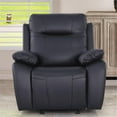 thumbnail image 3 of Alexent Manual Faux Leather Recliner Couch Reclining Arm Chair in Black, 3 of 9