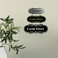thumbnail image 3 of Designer Cash Only Sign (White/Red) - Small, 3 of 5