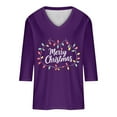 thumbnail image 4 of Christmas Sweaters for Women Cropped Sweatshirt With Collar Crewneck Sweatshirt Cropped Long Sleeve Blouses Work, 4 of 5
