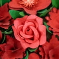 thumbnail image 4 of Northlight Mixed Floral with Wooden Flowers Artificial Valentine's Day Heart Wreath - 12.25", 4 of 5