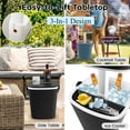 thumbnail image 4 of VibrantEcho Cooler Table, Portable 4 Gallon All-Weather Beer and Wine Table Cooler with Handle, Bottle Opener & Lift Top Lid, 3-in-1 Outdoor Cooler Side Table for Patio Poolside Camping Picnic, 4 of 9
