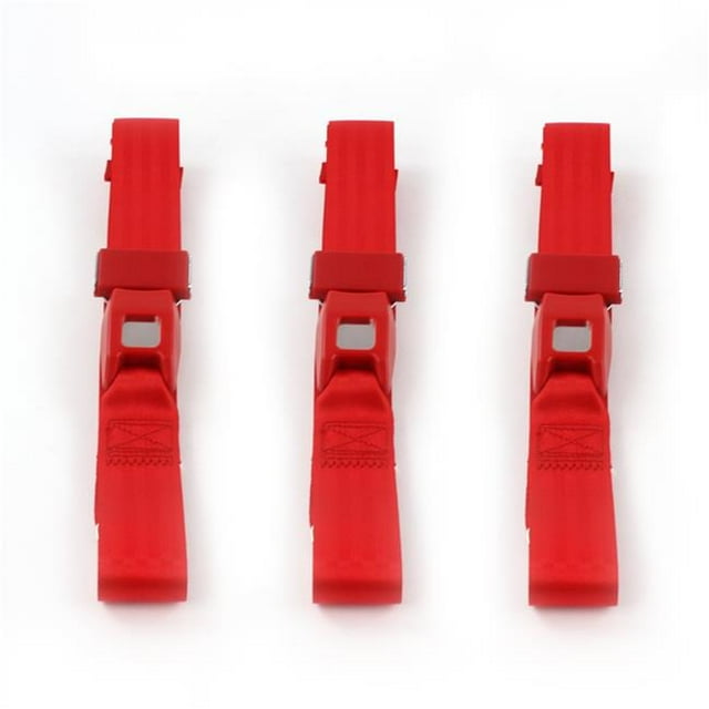 Ford 1952-1954 Standard 2 Point Red Lap Bench Seat Belt Kit - 3 Belts