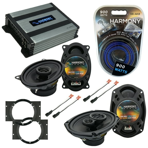 Chevy Cavalier 1995-2005 OEM Speaker Upgrade Harmony R46 R69 & HA-A400.4 Amp