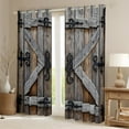 thumbnail image 2 of Castle Fairy Old Barn Door Black Out Curtains for Teens,Lodge Cabin Curtains Pack of 2 (42x63 Each),Rustic Farmhouse Bedroom Curtains,Microfiber Bedroom Decor, 2 of 6