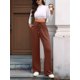 thumbnail image 4 of Pantalones Deportivos Casuales para Mujer, de Pierna , Holgados, con Cordón Ajustable, Cintura Alta, Elásticos y Bolsillos. Naranja Rojo XXL, 4 of 9